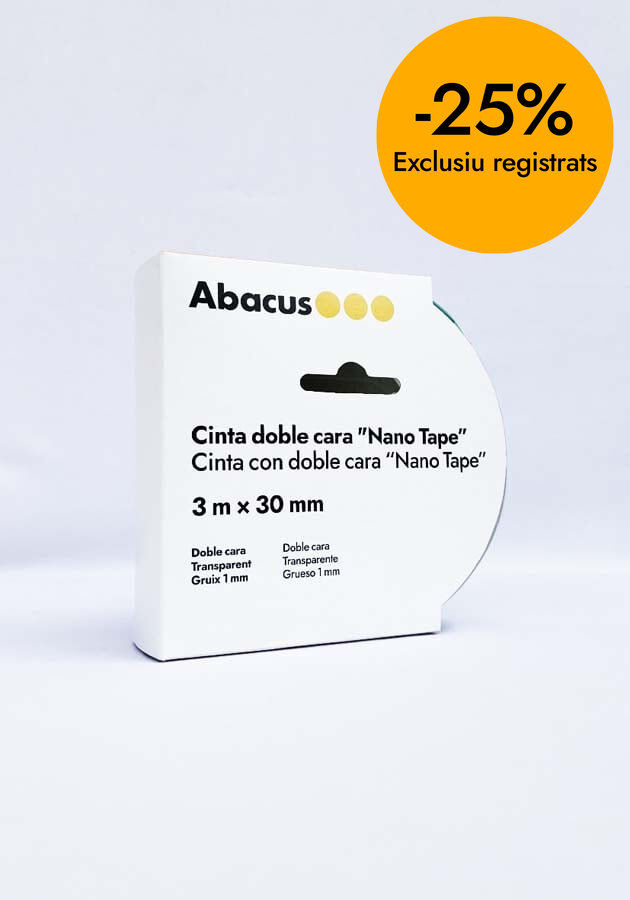Cinta adhesiva doble cara Nano Tape Abacus 30mmx3m