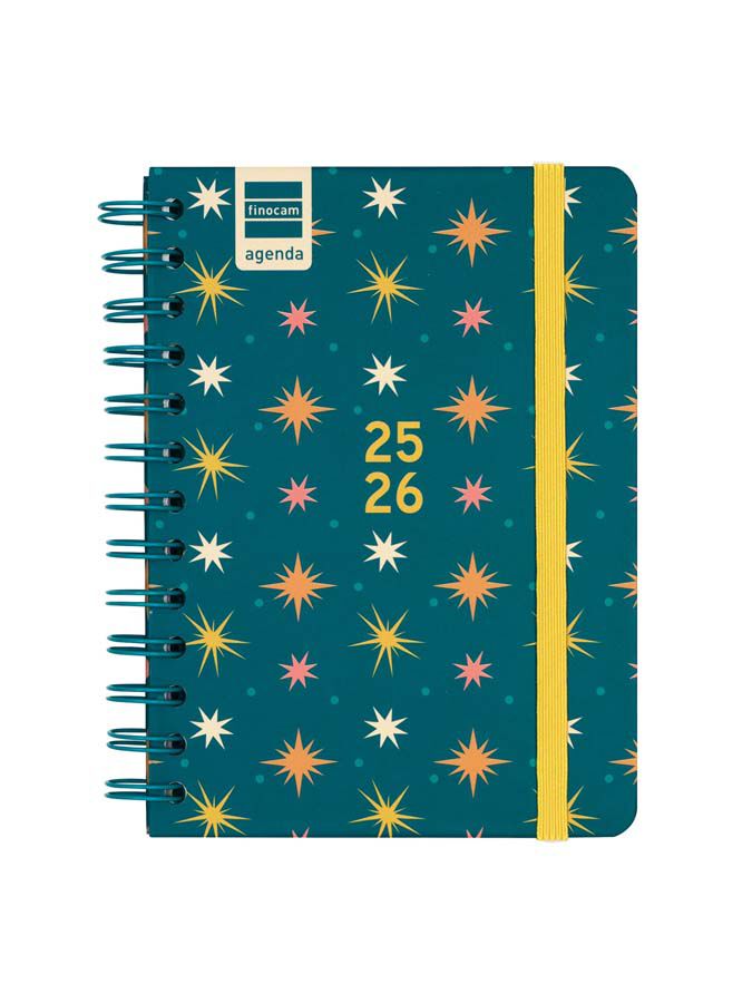 Agenda Finocam escolar Cosmo 1/8  sem/vista cas 2025-26 stars