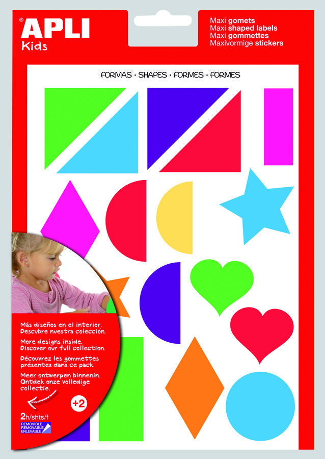 Gomets tem&aacute;ticos Apli Maxi Formas Apli 2 hojas