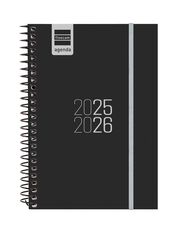 Agenda Finocam escolar espiral E8 sem/vista cat 2025-26 negro