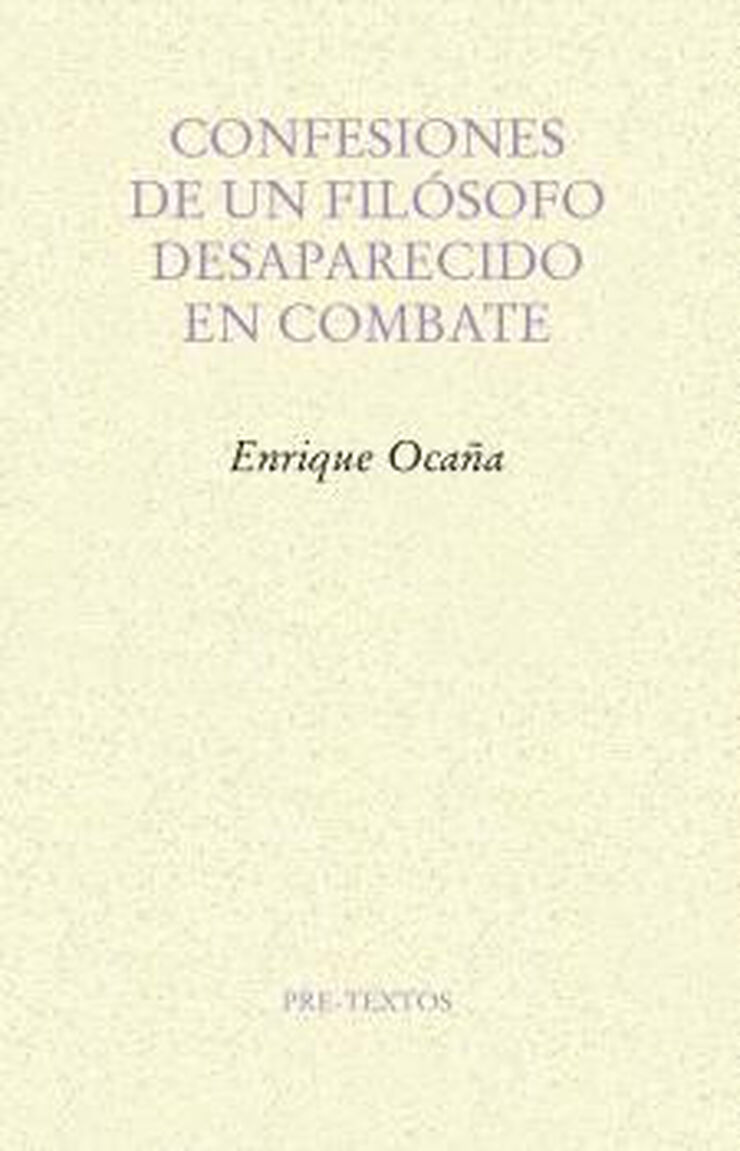 CONFESIONES DE UN FILÓSOFO DESAPARECIDO