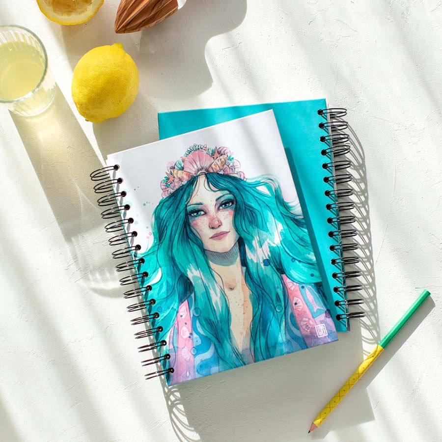 Libreta espiral A5 Esther Gili Oc&eacute;ano