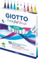 Rotuladores de colores Giotto Turbo Soft Brush 10 colores