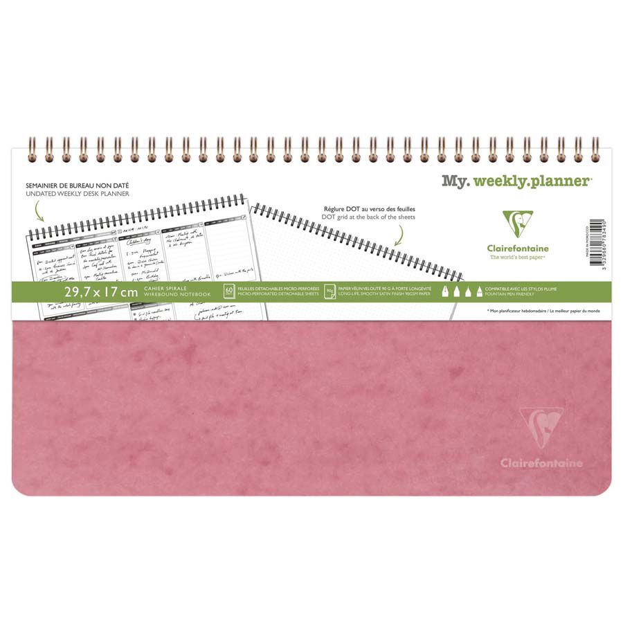 Planificador A4 Nomaddict 60 hojas rosa