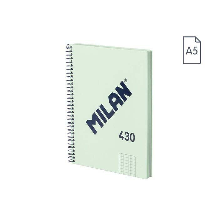 Notebook A5 80 hojas 5x5 Milan 430 1918 verde