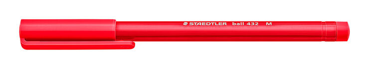Bolígrafo Staedtler 432 M rojo 10u