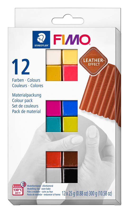 Pasta modelar Fimo Effect 57g piel 12 colores