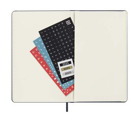 Agenda Moleskine 12m sem/vista 2025 horizontal L negro