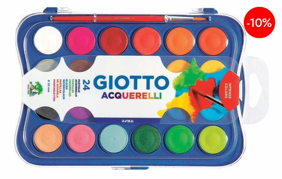 Aquarel&middot;les Giotto 24 colors + pinzells