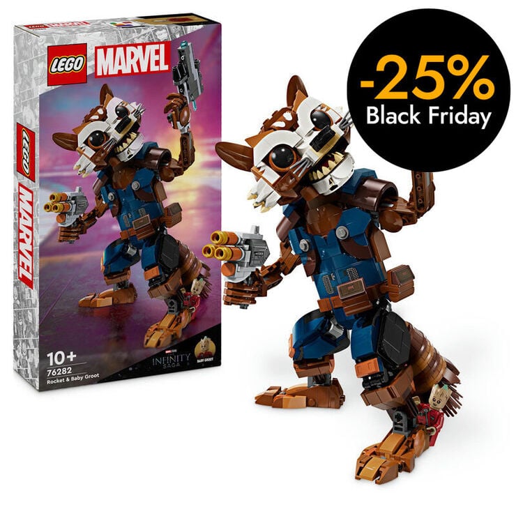 LEGO® Super Herois Rocket i Bebè Groot 76282