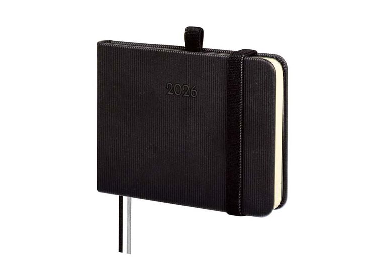 Agenda Finocam Textura M0 sem/vista vertical cas 2026 negro