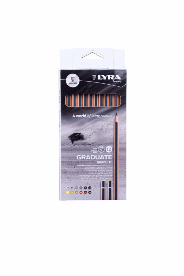 L&aacute;pices Lyra Graduate Graphite graduaciones surtidas 12u