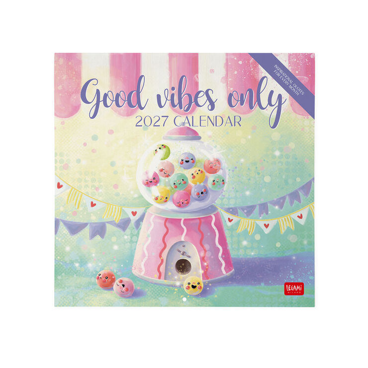 Calendario Legami 30x29 Pared Good Vibes Multiling&uuml;e 2027