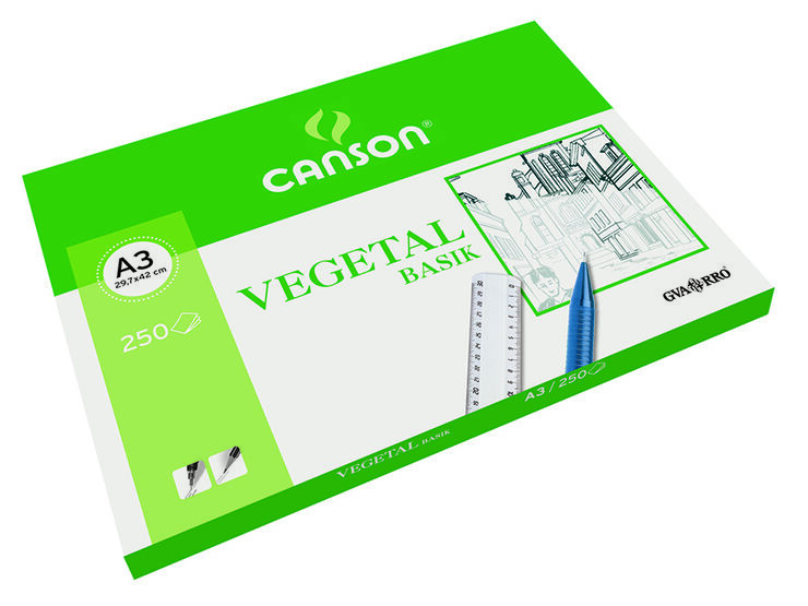 Paper Canson Basik Vegetal A3 95g 250 fulls