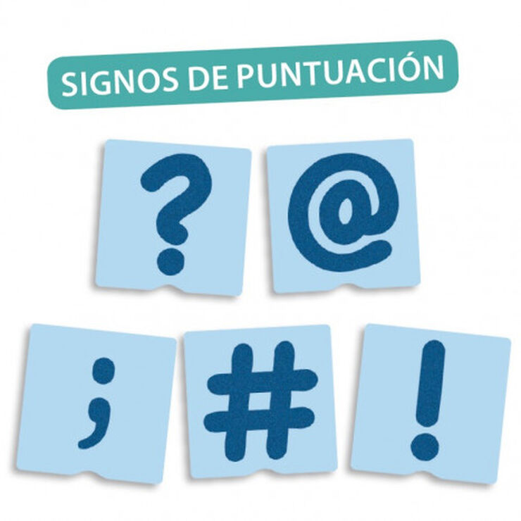 Tacto-fichas Letras y signos de puntuación