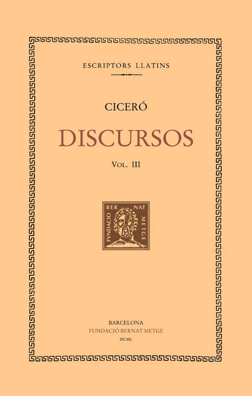 Discursos, vol. III: Segona acci&oacute; contra Verres: La pretura de Sic&iacute;lia
