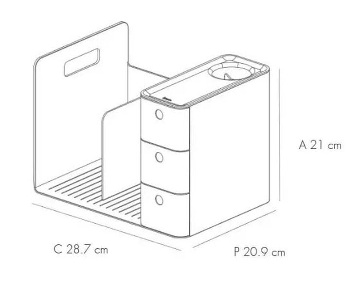 Organizador Litem Combo Rack blanco