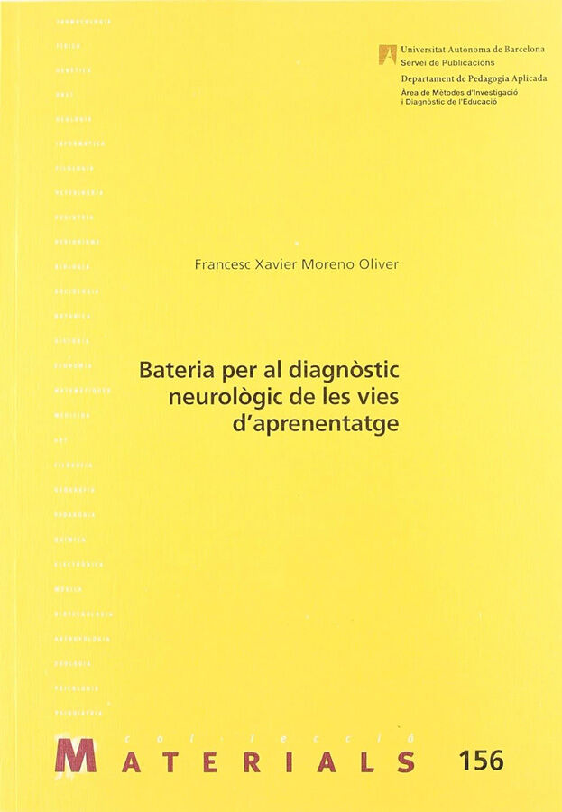 Bateria per al diagn&ograve;stic neurol&ograve;gic de les vies d'aprenentatge