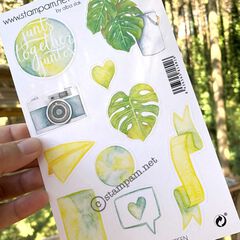 Stickers Stampam I Love Green