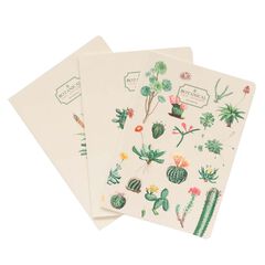 Pack 3 Cuadernos A5 Kokonote Botanical Cacti