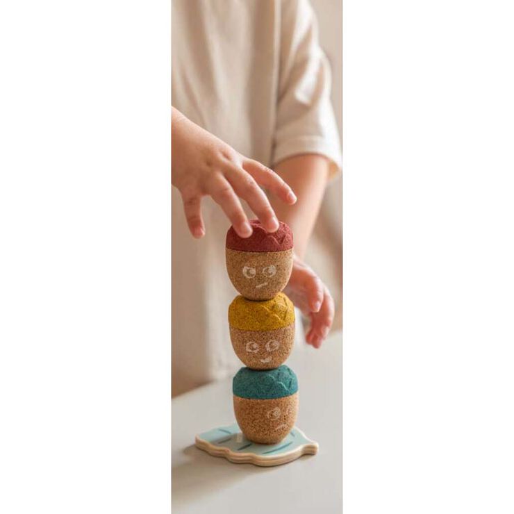 Conjunto de emociones para apilar de corcho