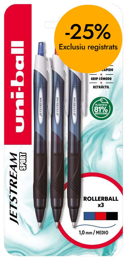 Rollers Uni SXN-150E 3 colores negro/azul/rojo