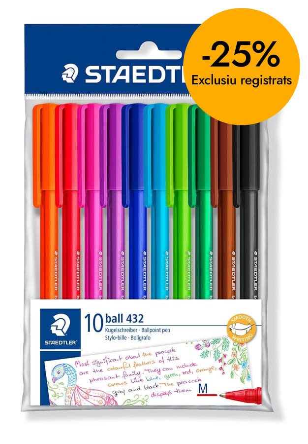 Bol&iacute;grafos Staedtler Ball 4320 10 colores