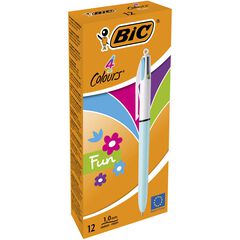 Bolígrafo Bic Fashion 4 colores - 12 unidades