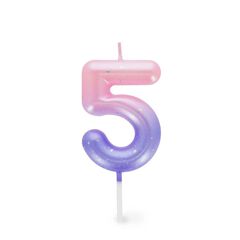 Espelma Legami rosa/lila núm.5