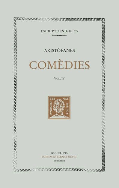 Com&egrave;dies, vol. IV: Els ocells. Lis&iacute;strata