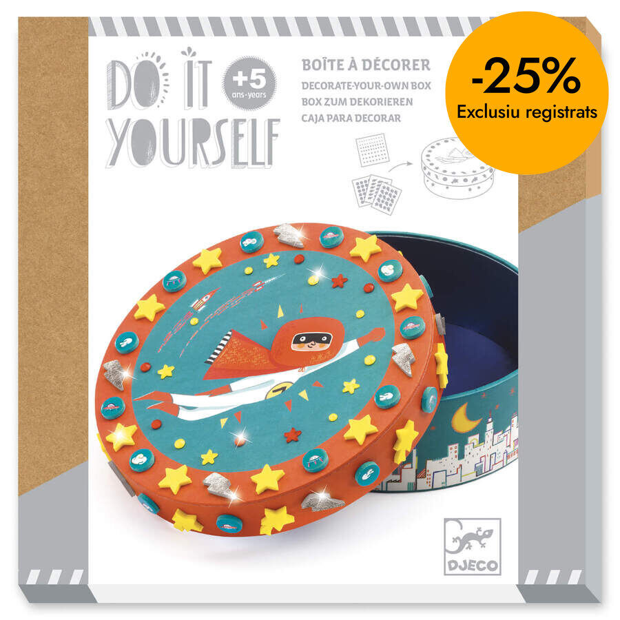 DIY Caixa per Decorar amb Enganxines Super Tresor