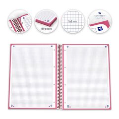 Notebook Oxford EuropeanBook 1 A4 80 fulls 5x5 vermell