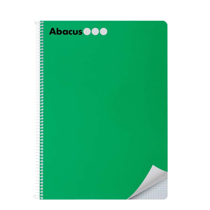 Libreta espiral Abacus A4 80 hojas 4x4 verde