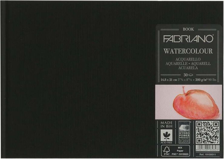 Bloc cosido Watercolor Fabriano 25% algodón A5 200g