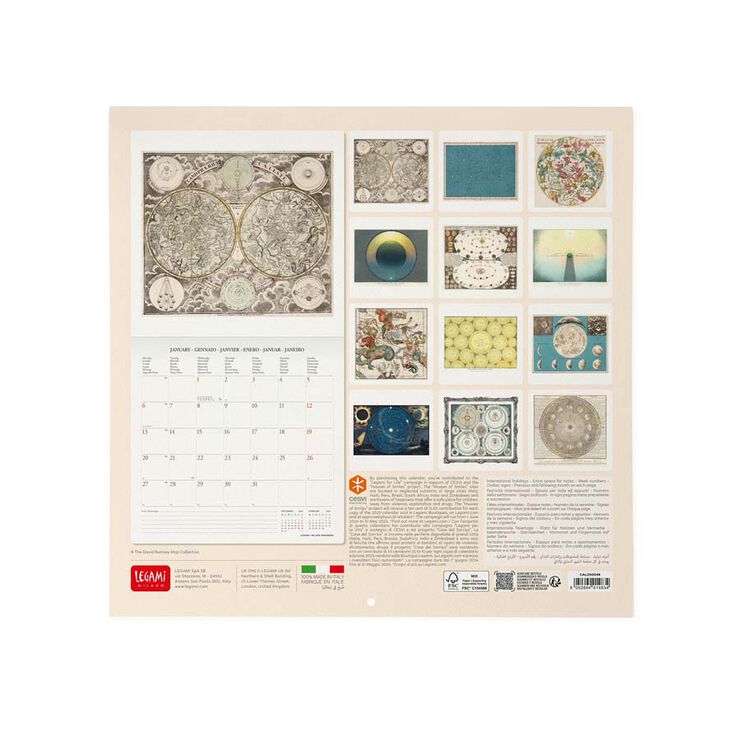 Calendari Paret Legami m/vista 2025 Celestial Maps