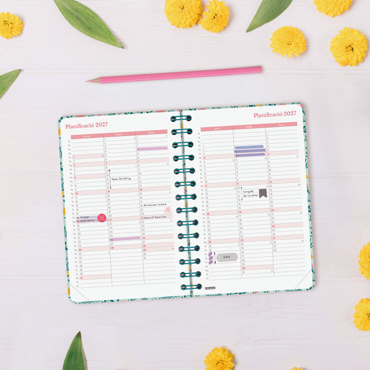 Agenda Finocam You Semana Vista Horizontal 2027 Catal&aacute;n Blanco
