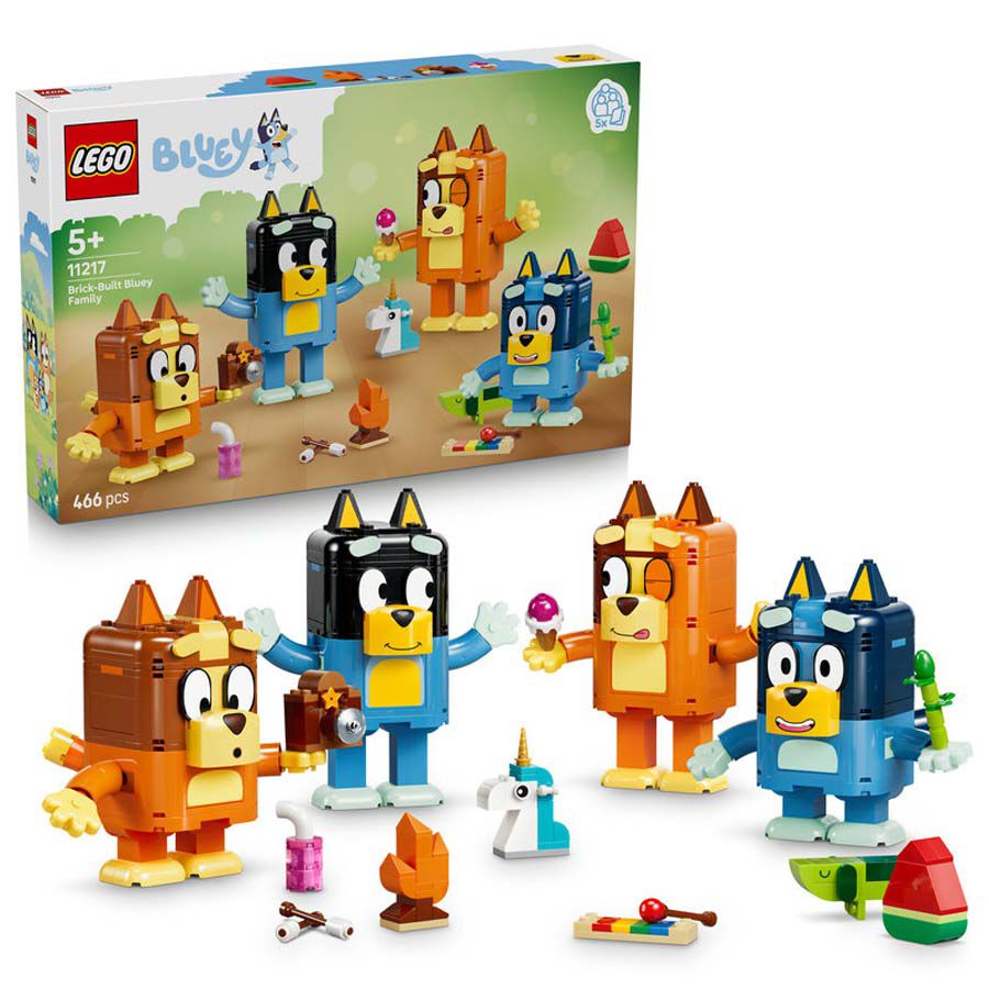 LEGO&reg; Bluey Familia Bluey Construida con Ladrillos 11217