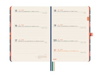 Agenda Finocam Design Setmana Vista Horitzontal 2027 Castell&agrave; Flora