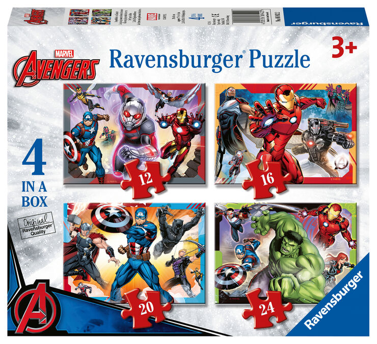 Puzle progresivos 12-16-20-24 Avengers