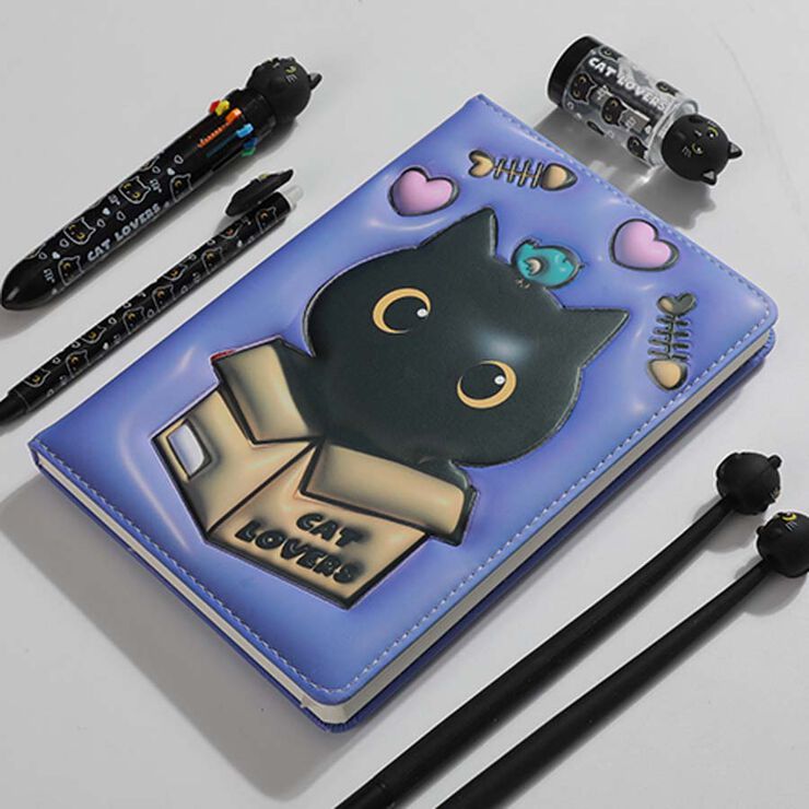 Libreta 3D iTotal Black Cat