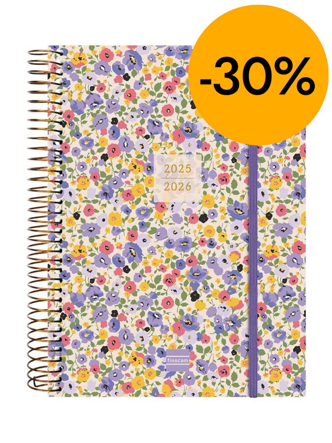 Agenda Finocam espiral 18 mesos E10 2dia/p&agrave;g mult 2025-26 girl