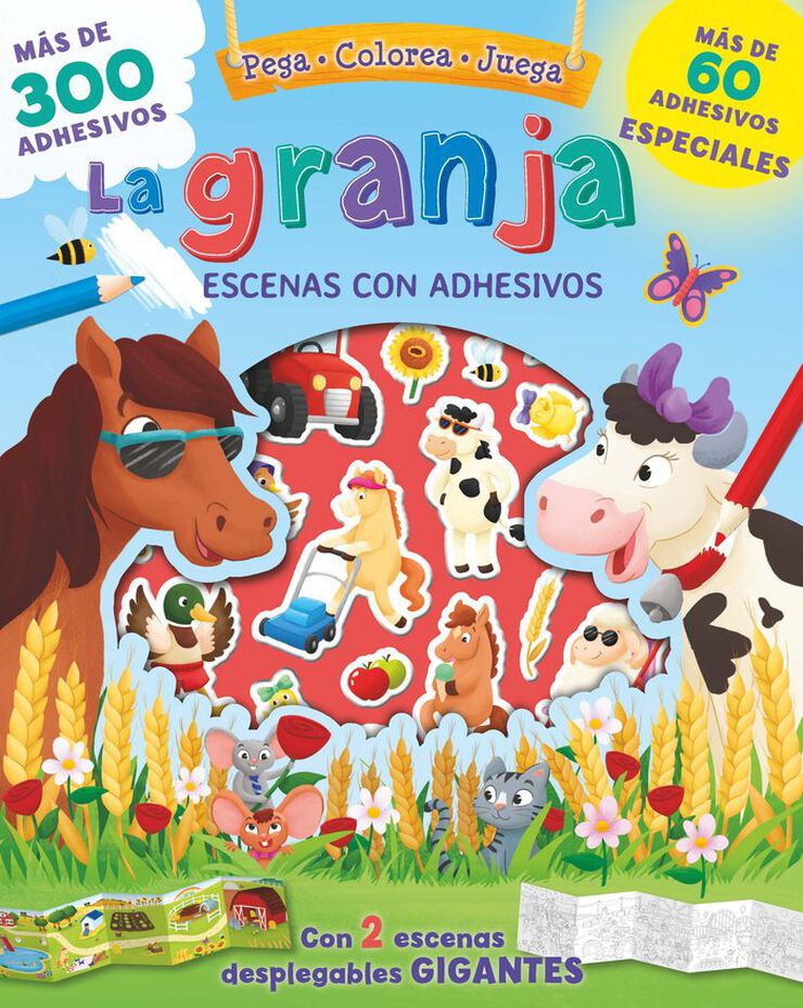 Granja. Juego con adhesivos