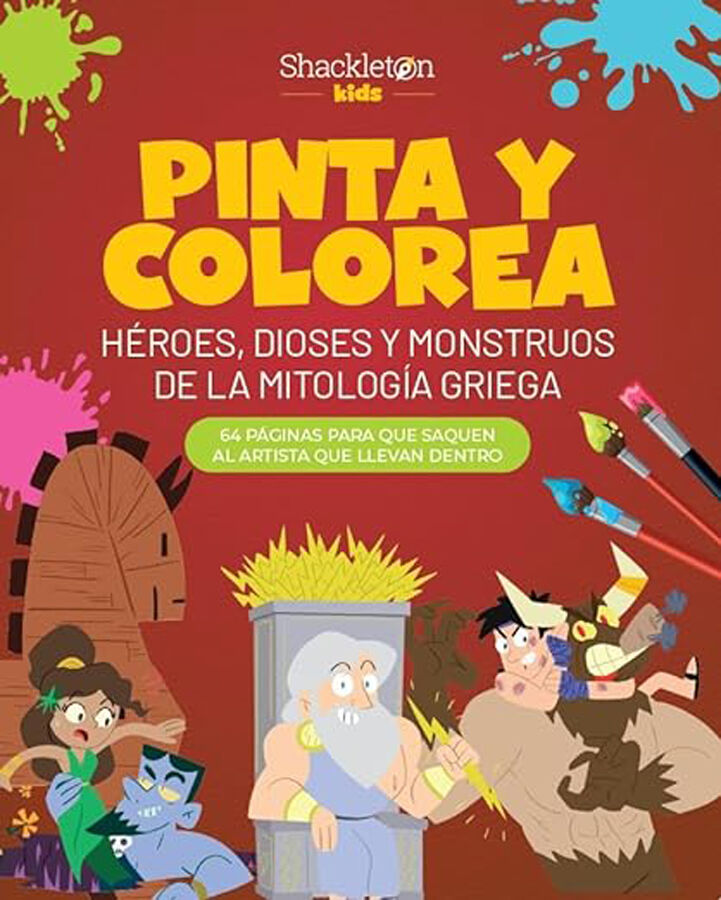 Pinta y colorea h&eacute;roes, dioses y monstruos de la mitolog&iacute;a griega
