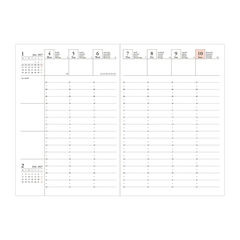 Agenda Mark's 18 Mesos A6 Setmana/Vista Multiling&uuml;e 2026-2027 Story Lila