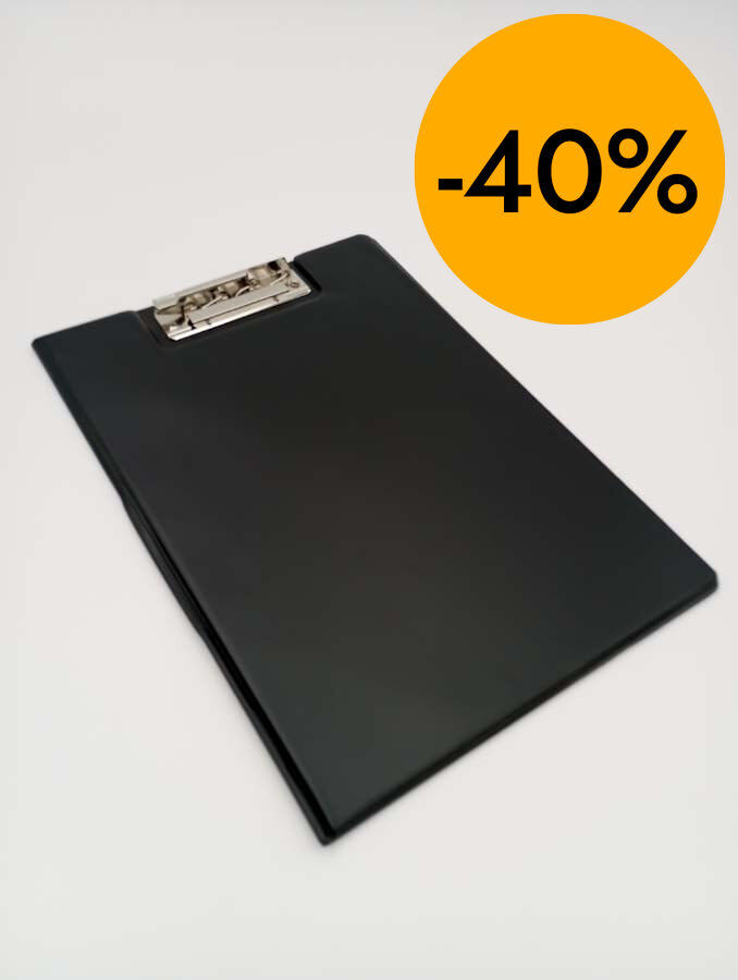 Carpeta amb clip superior Abacus Foli negre