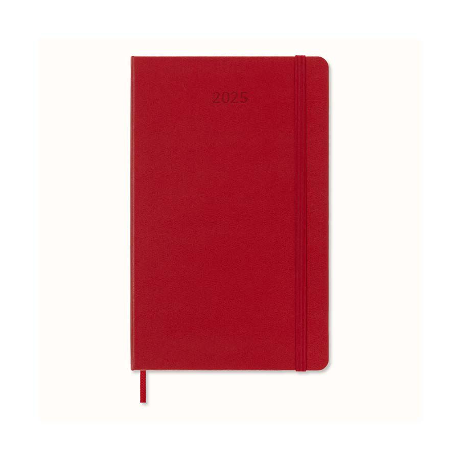 Agenda Moleskine 12m setm/vista 2025 L vermell