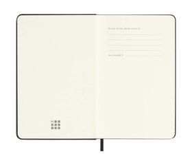Agenda Moleskine 12m sem/vista 2025 horizontal Pocket negro