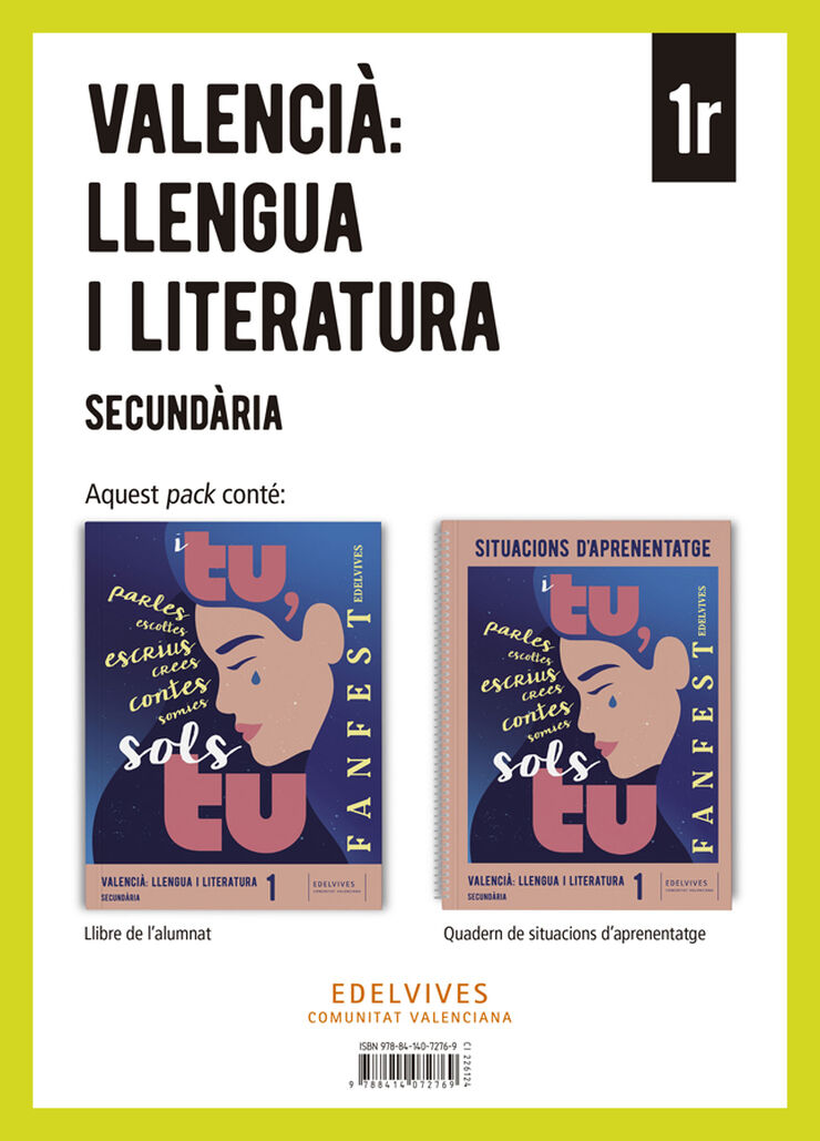 Projecte: FanFest. Valenci&agrave; : Llengua i Literatura 1 Secund&agrave;ria. Llibre de l'alumnat + Quadern