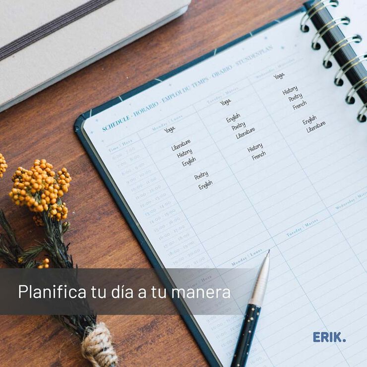 Agenda escolar Erik A5 setm/vista multilingüe 2025-26 Astral