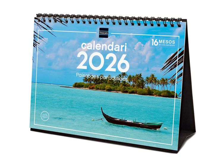 Calendario sobremesa Finocam 2026 Paisajes Paraíso catalán